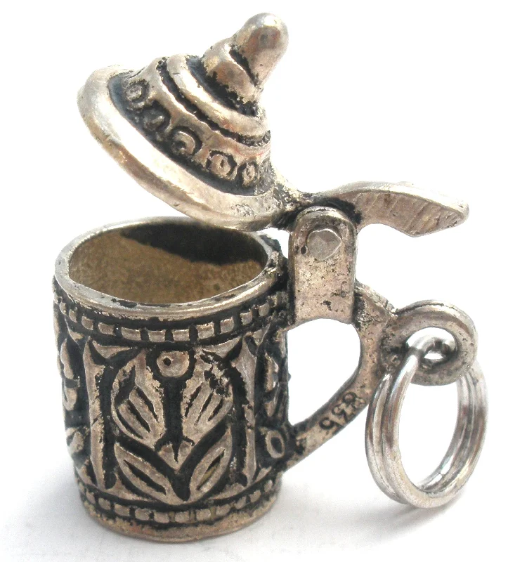 835 Silver Stein Charm / Pendant Vintage