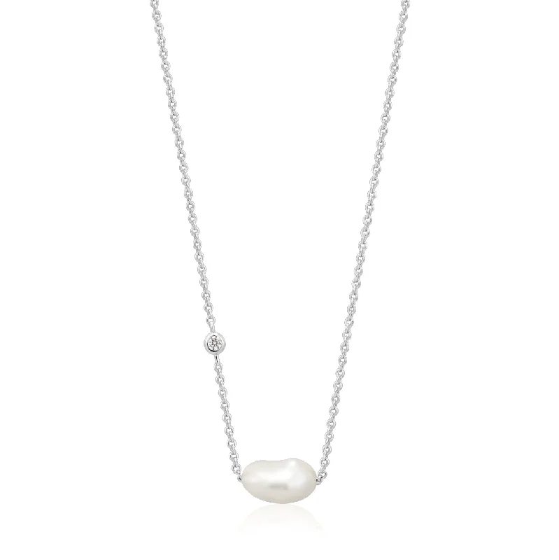 Ania Haie Silver Pearl Necklace