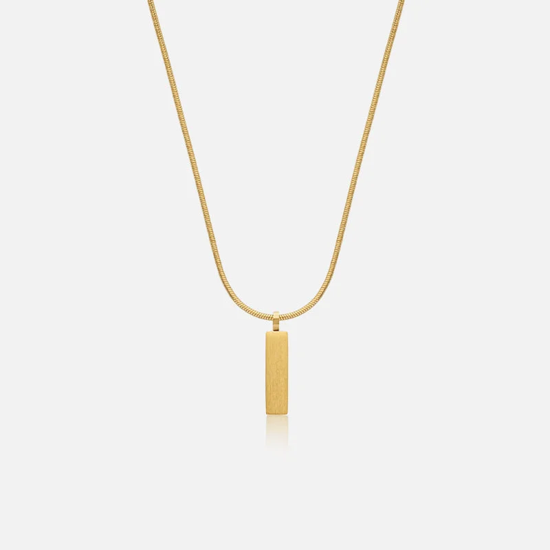 Gold Classic Men's Pendant Necklace