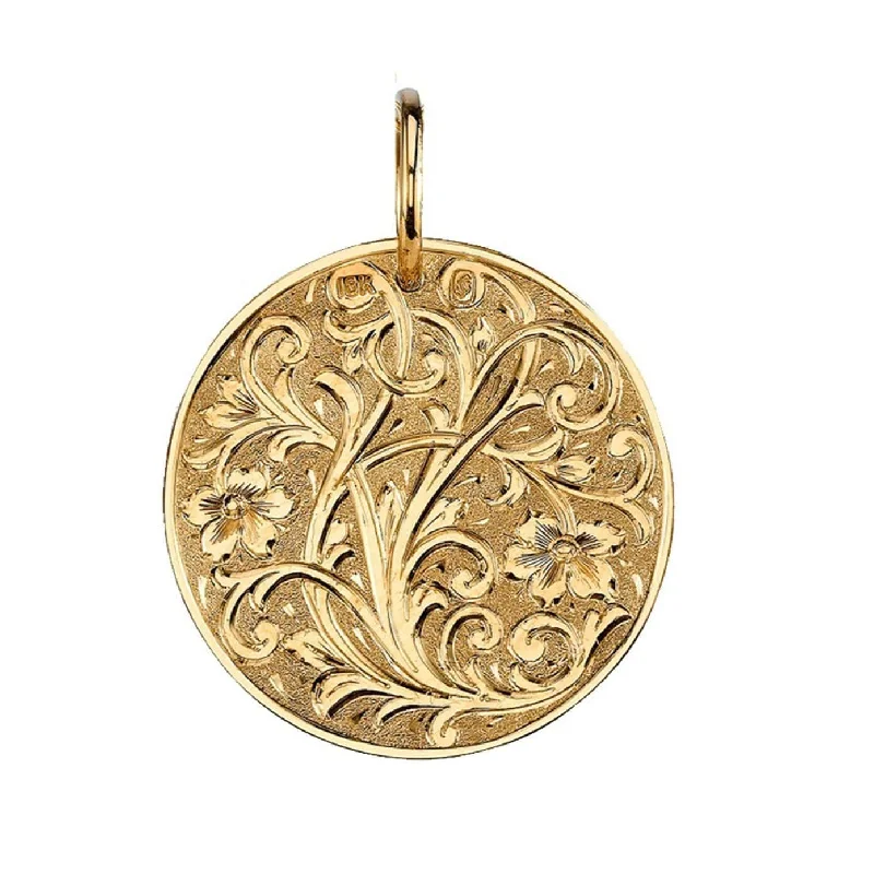 FLORAL ENGRAVED ROUND DISC