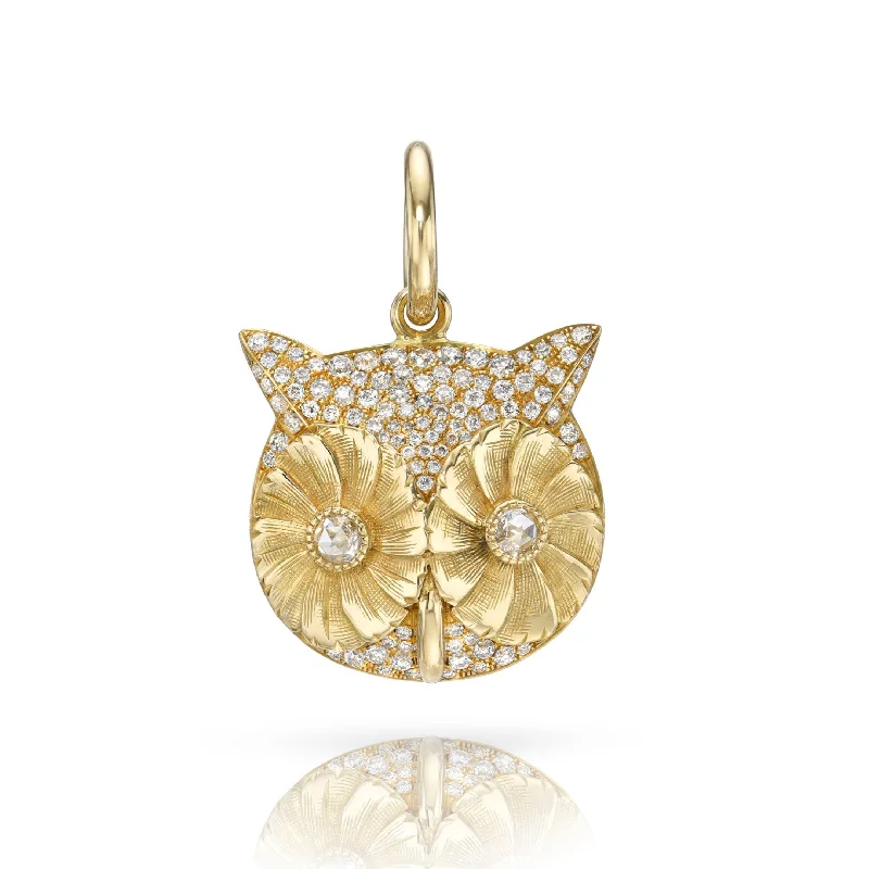 PAVÉ OWL PENDANT