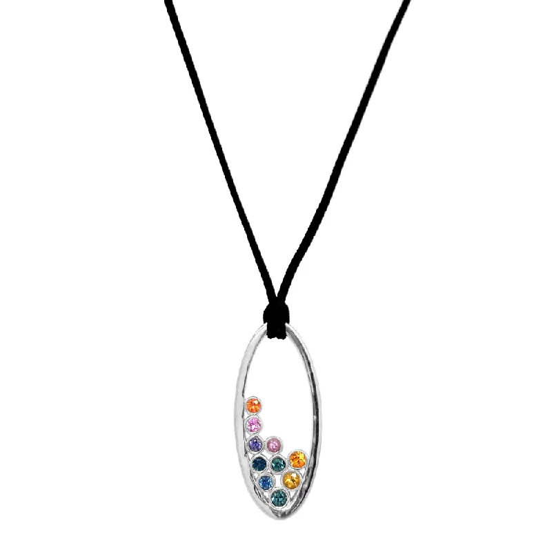 Rainbow Montana Sapphire Bubble Necklace - "In Sunlight After Rain"