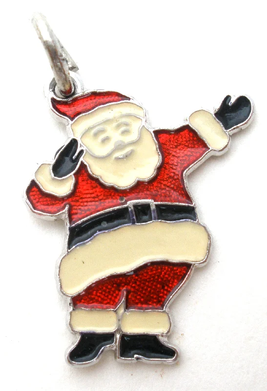 Santa Claus Charm Sterling Silver Vintage