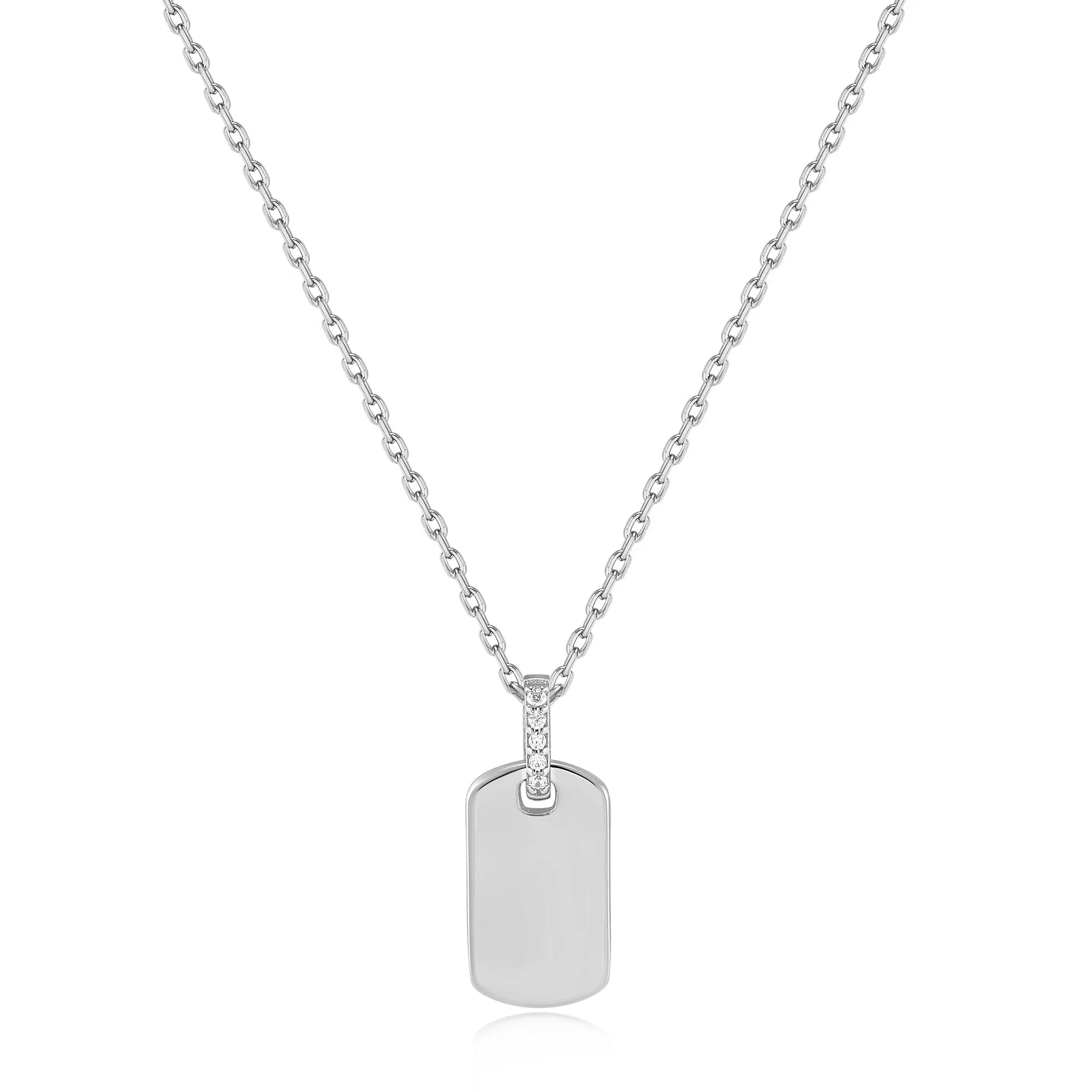 Ania Haie Silver Glam Tag Pendant