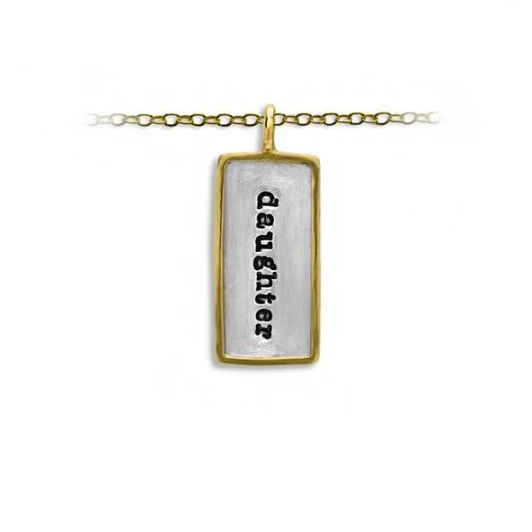 Slate & Tell - Personalized Med Framed Rectangle Pendant