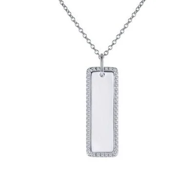 Vertical Bar Pendant Necklace