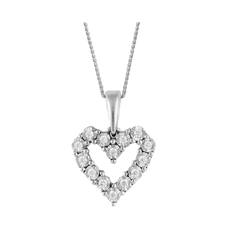 White Gold Diamond Heart Pendant