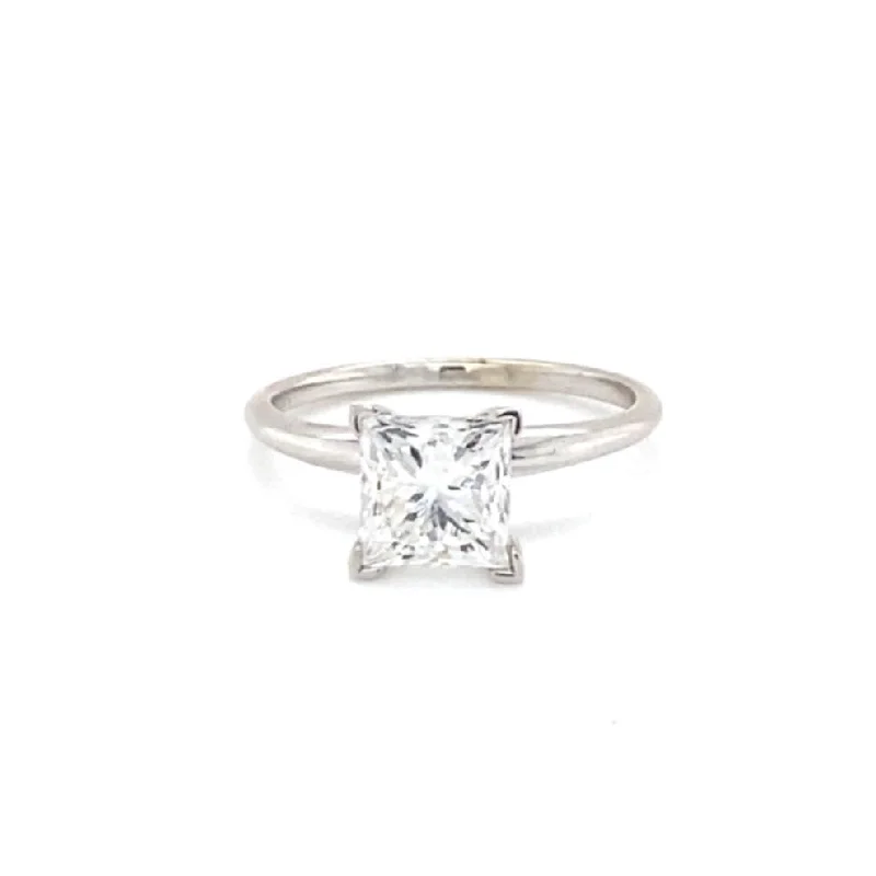 2.00ct Princess Cut Diamond Solitaire Engagement Ring