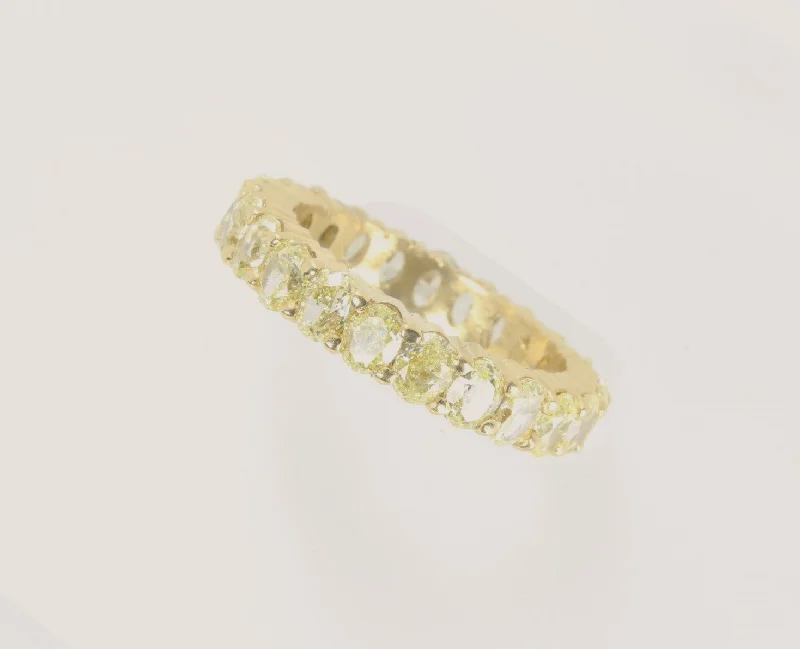 18K Gold Yellow Diamond Eternity Band