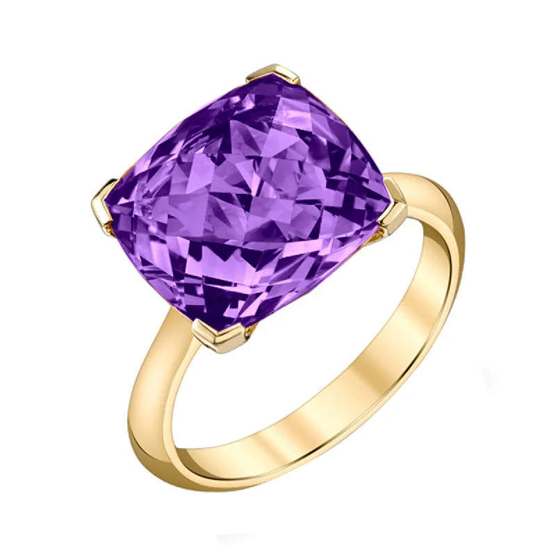 Amethyst 14K Yellow Gold Ring