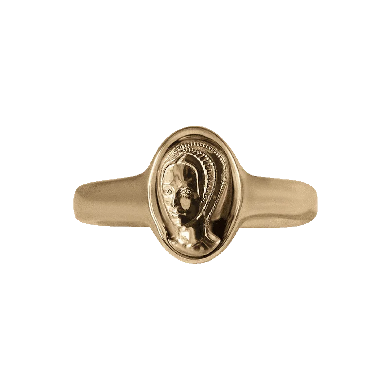 Anne Boleyn Solid Gold Signet Ring