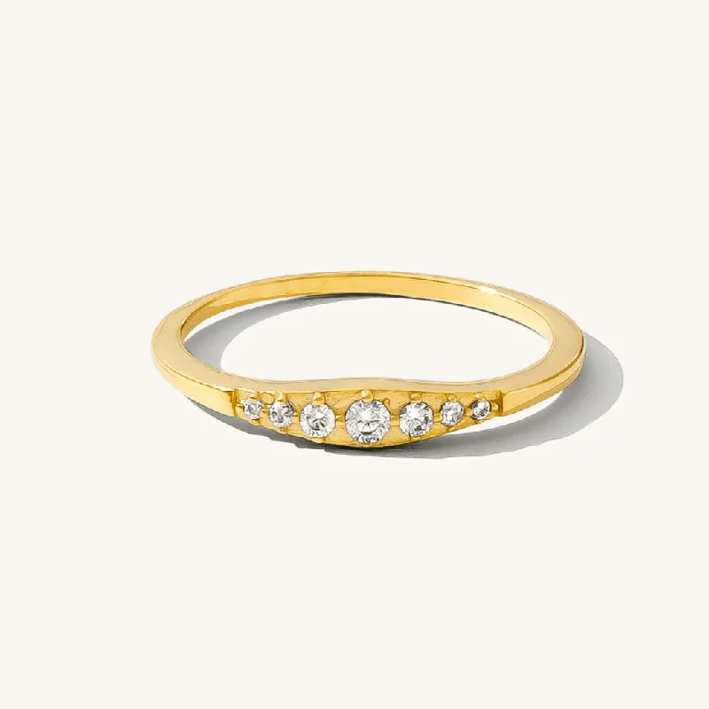 Dainty CZ Signet Ring