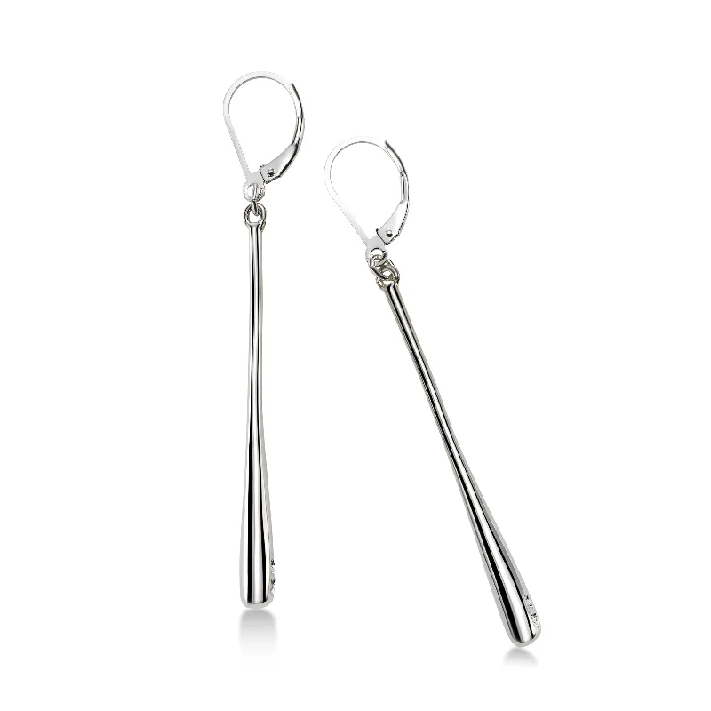 Dramatic Drop Earrings, Sterling Silver