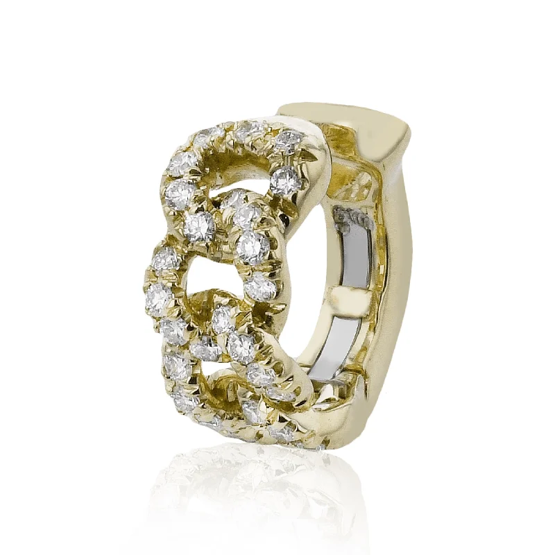 vintage filigree engagement ring Cuff Earring in 18k Gold with Diamonds