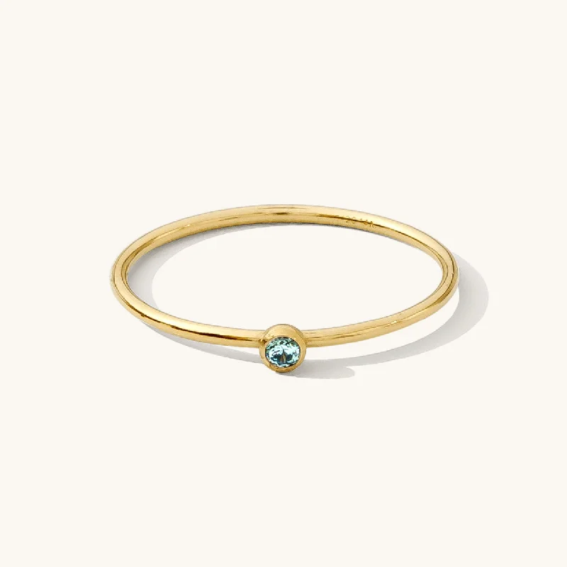 March Birthstone Ring (Aquamarine)