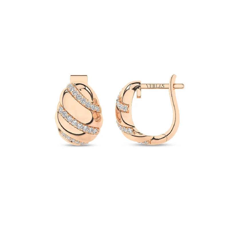 Oval Statement Huggie Hoops