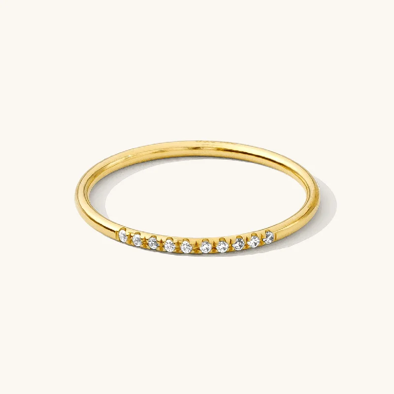 Pavé CZ Stacking Ring