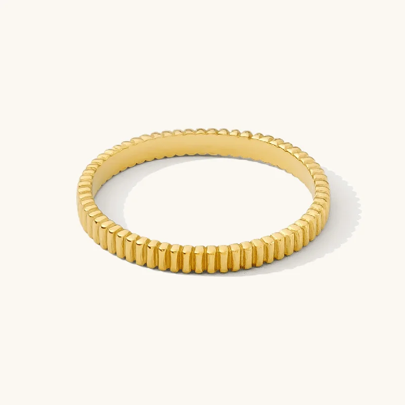 Ribbed Stacking Ring