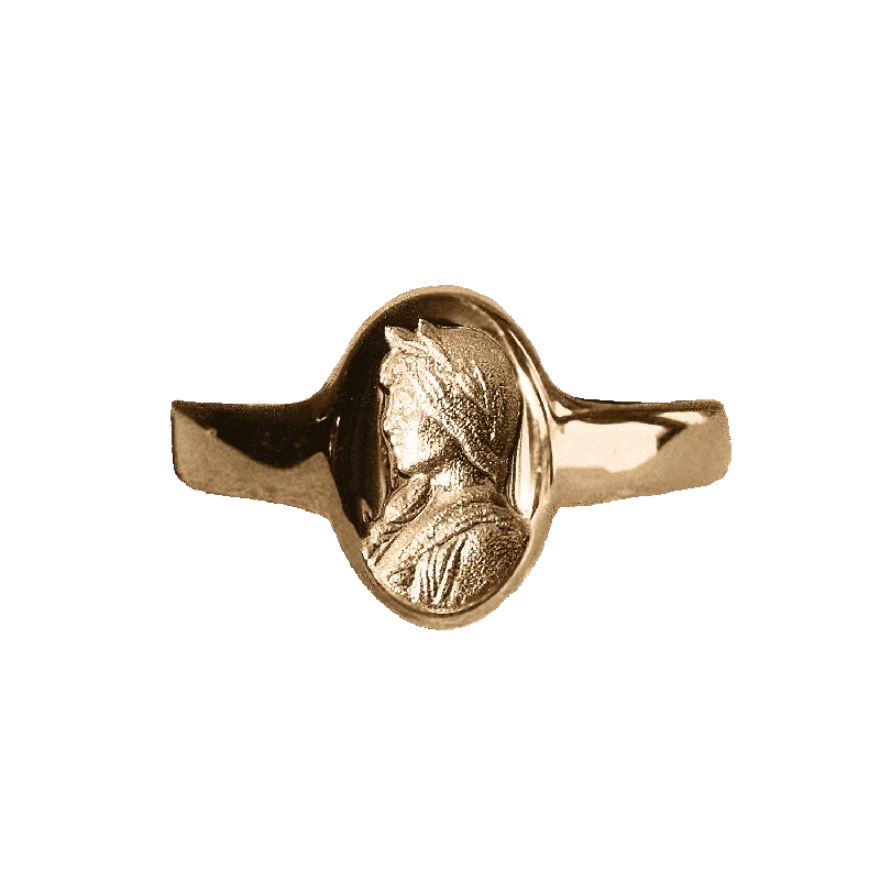 Sappho Solid Gold Signet Ring