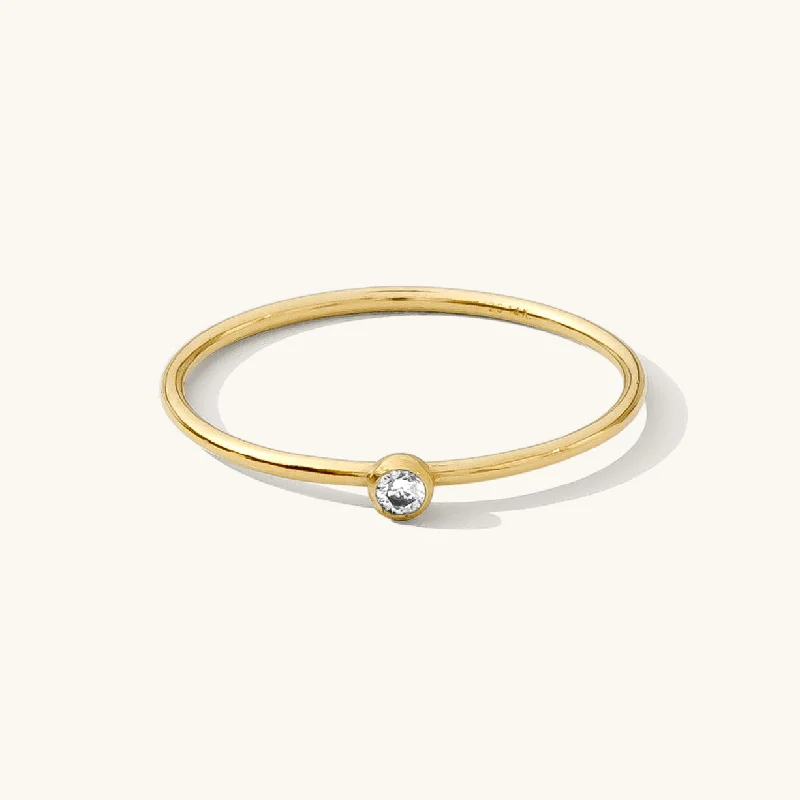 Tiny Solitaire Ring