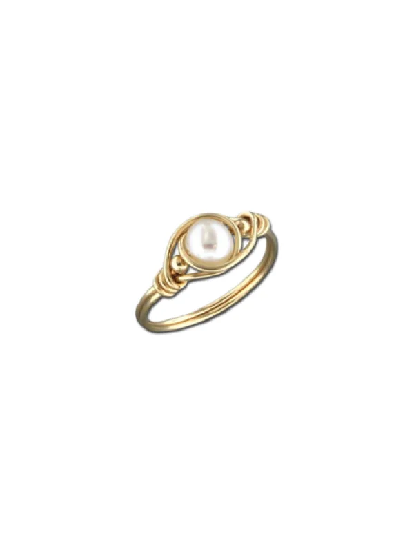 Wrapped Pearl Ring