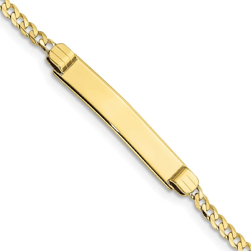 10KT Yellow Gold 6-inch 5.5MM Childrens Curb ID Bracelet