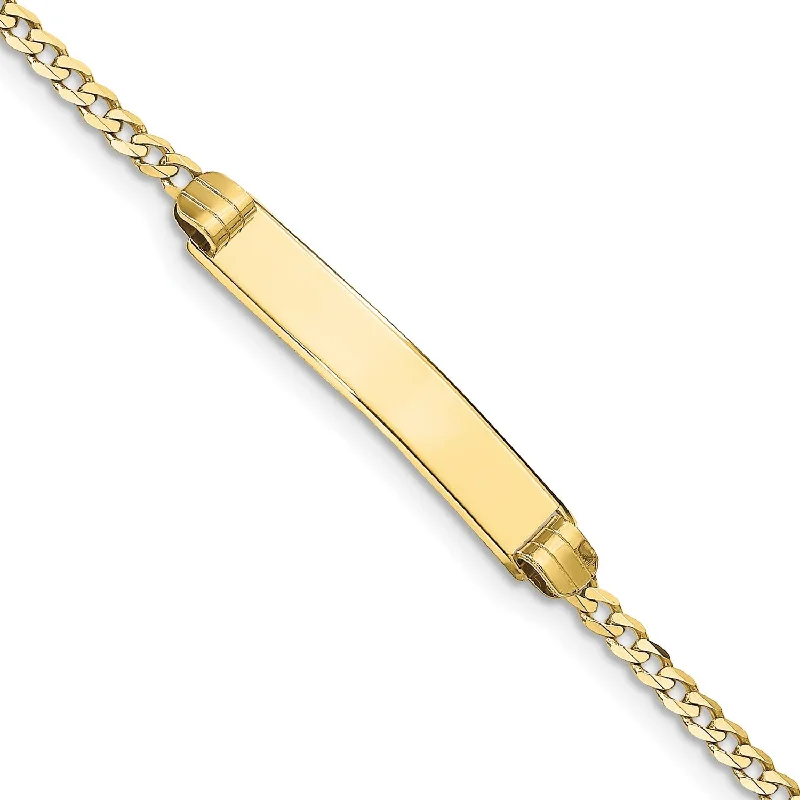 10KT Yellow Gold 7-inch 5.44MM Curb ID Bracelet