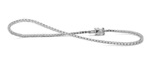 14 Karat White Tennis Diamond Bracelet