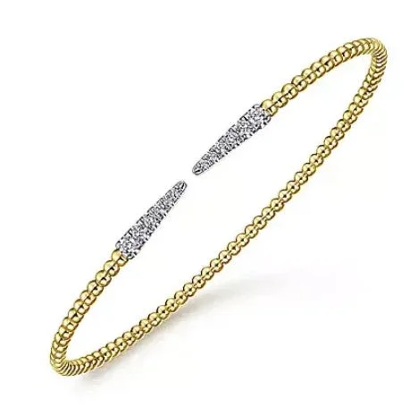 14 Karat Yellow Bangle Diamond Bracelet