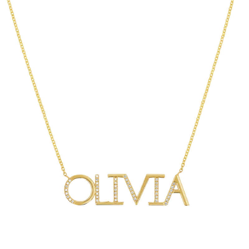 Diamond Sprinkle Name Necklace