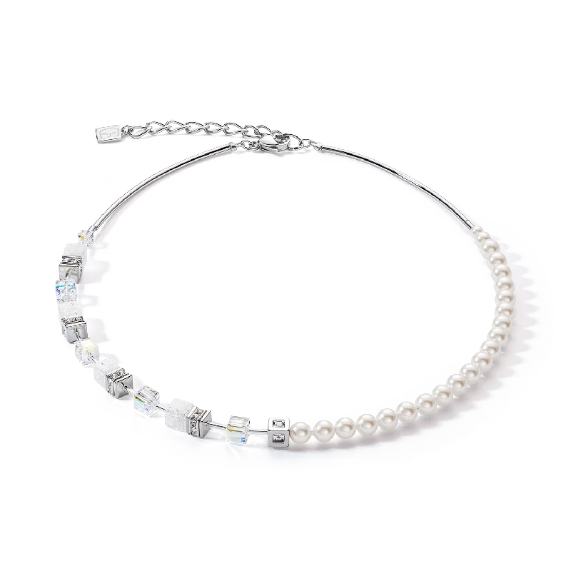 GeoCube Precious Fusion Pearls Necklace