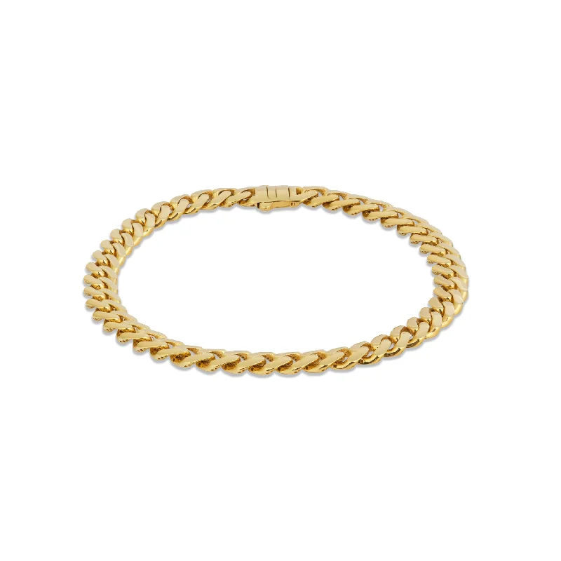 6.5mm Miami Cuban Lite Bracelet in Gold