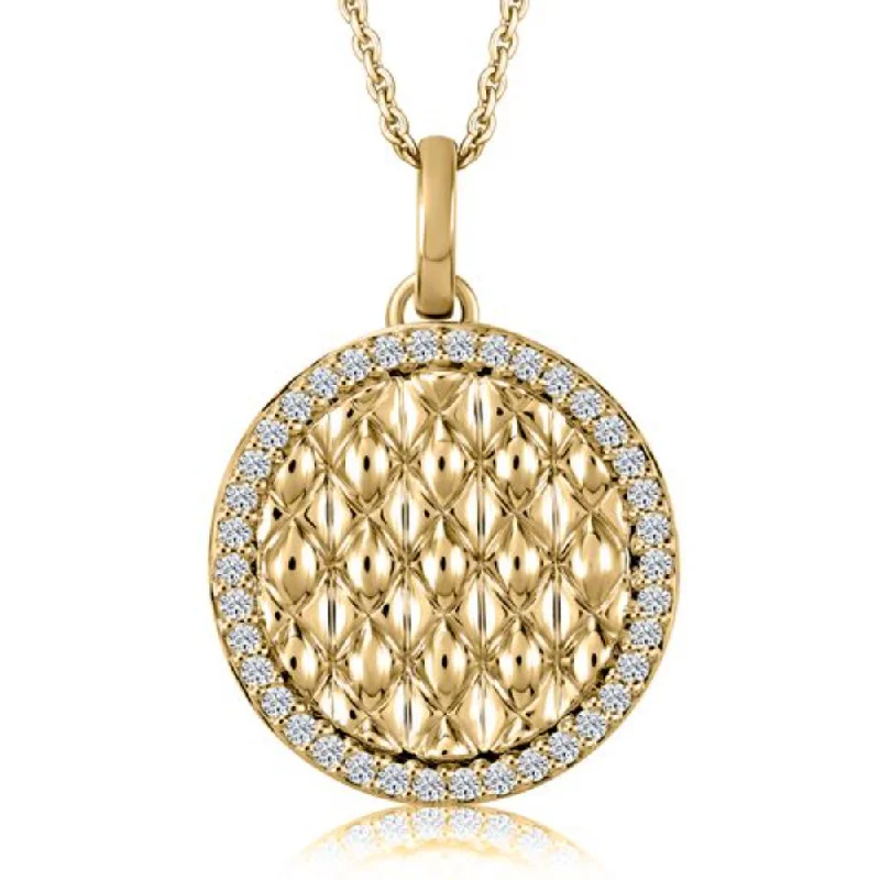 A. Jaffe 14k Quilt Diamond Pendant