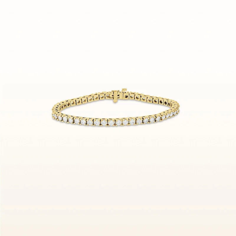 Classic Round Diamond Tennis Bracelet in 14kt Yellow Gold