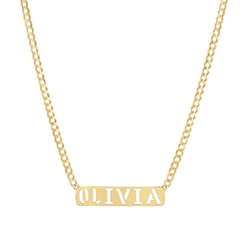 Cuban Link Custom Nameplate Necklace