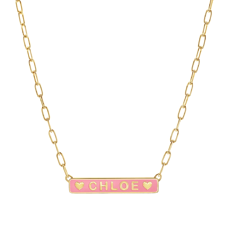 Custom Enamel ID Necklace