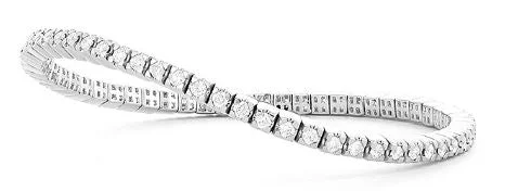 14 Karat White Tennis Diamond Bracelet