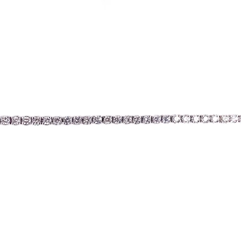 14 Karat White Tennis Diamond Bracelet