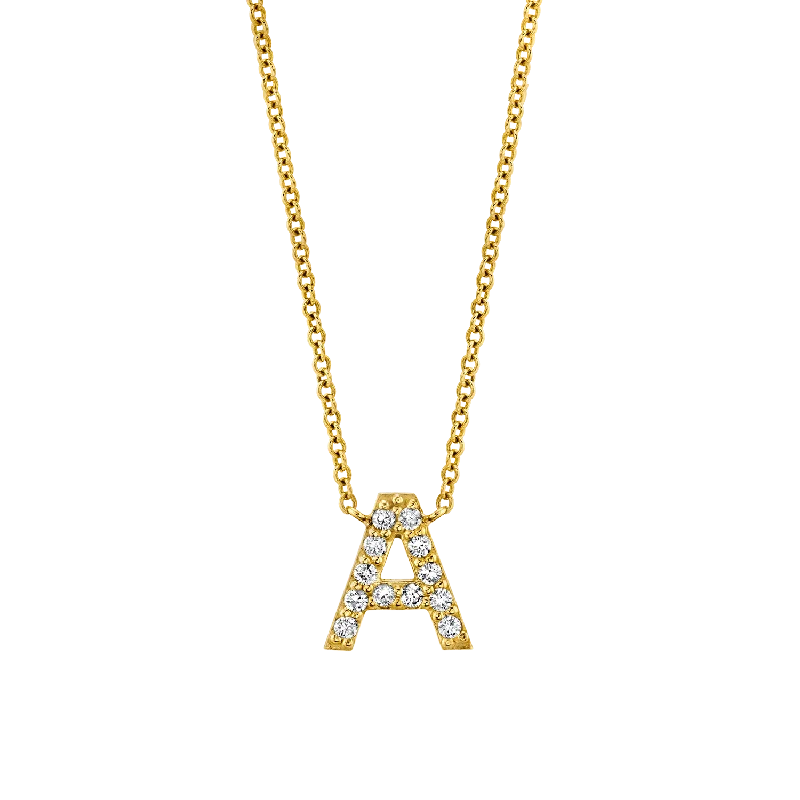 Diamond Pave Letter Necklace