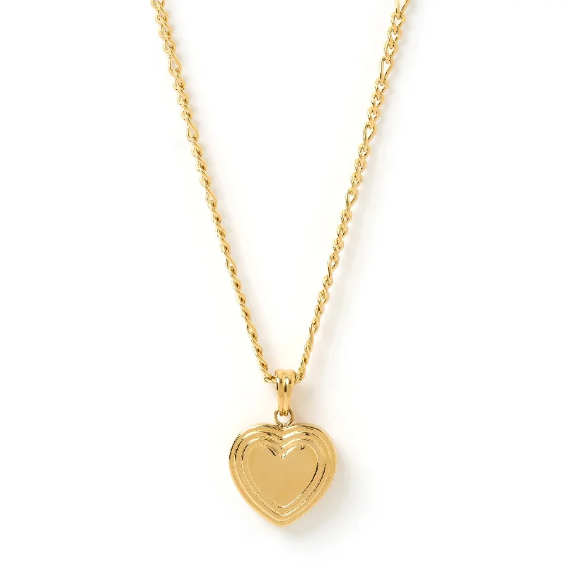 Heart Gold Locket Necklace