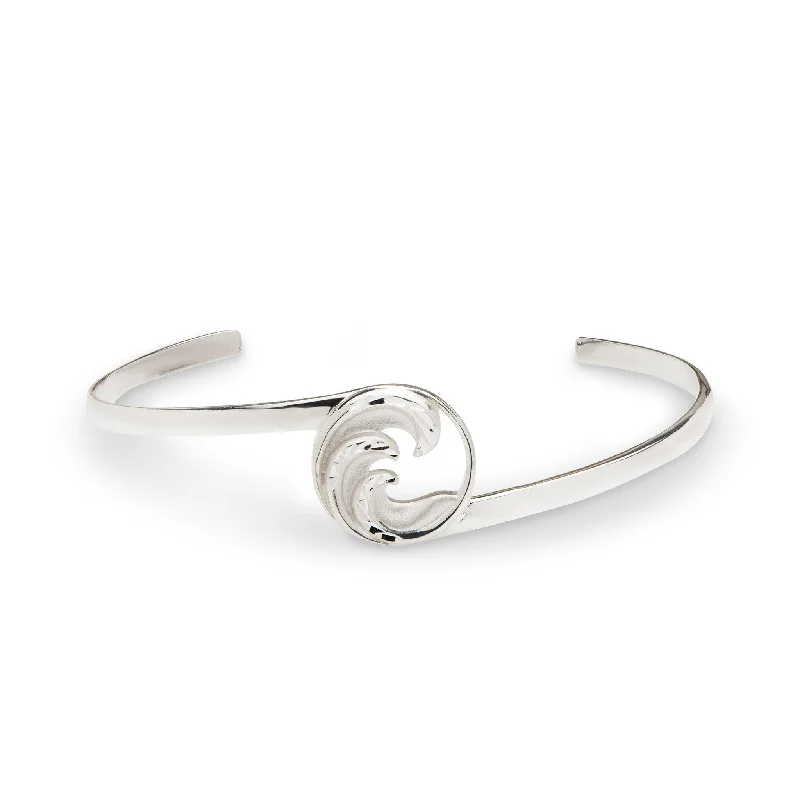 Nalu Cuff Bracelet in Sterling Silver - Size 7.5"