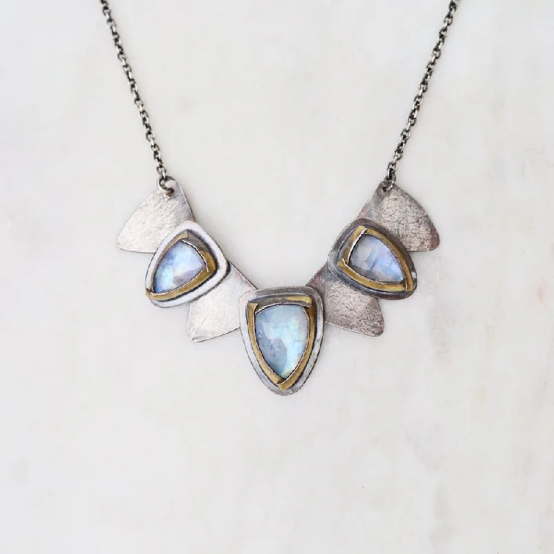 Moonstone Petal Pivot Necklace