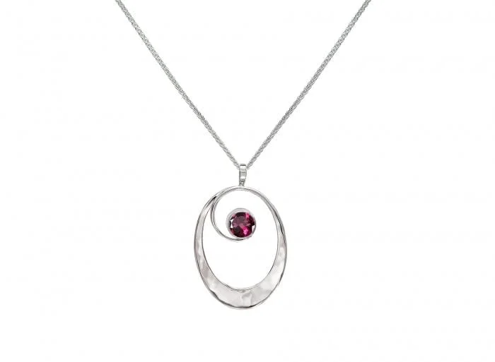 Rhodolite Garnet Sophia Pendant Necklace