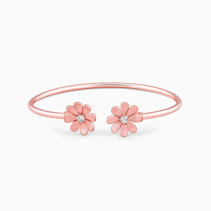 celestial zodiac sign necklace Rose Gold Blooming Daisy Cuff Bracelet