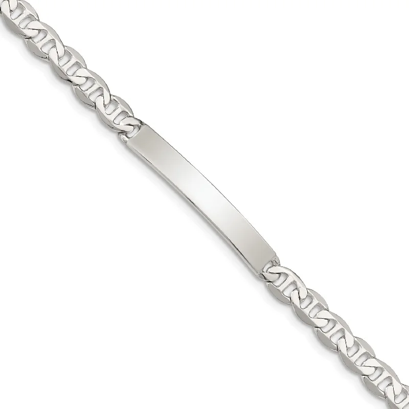 Sterling Silver 8-inch 5MM Lobster Clasp Anchor Link ID Bracelet