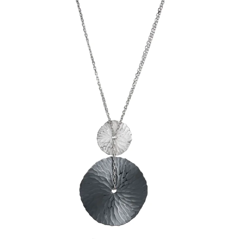 Toby Pomeroy Eco Silver Hammered Discs Pendant Necklace