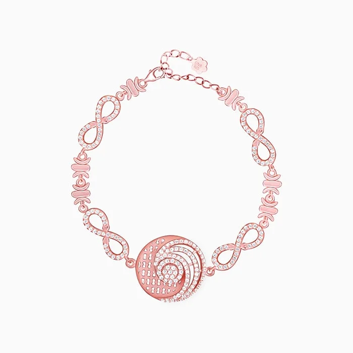 round cut diamond engagement ring Rose Gold Shell of Love Bracelet