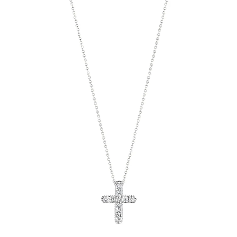 Verragio 18k Small Diamond Cross Pendant