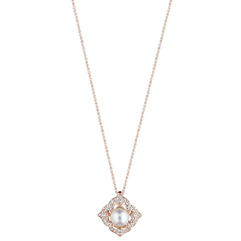 Verragio 18k Victorian Pearl Pendant Necklace