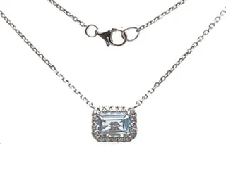 white gold infinity ring 1.03carat Aquamarine Center with Diamond Halo East - West Set Solitaire Pendant Necklace